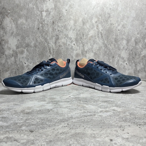Reebok Hexalite TR Athletic Shoes Lightweight Navy Blue & Coral Women’s Size 10 - Picture 6 of 15